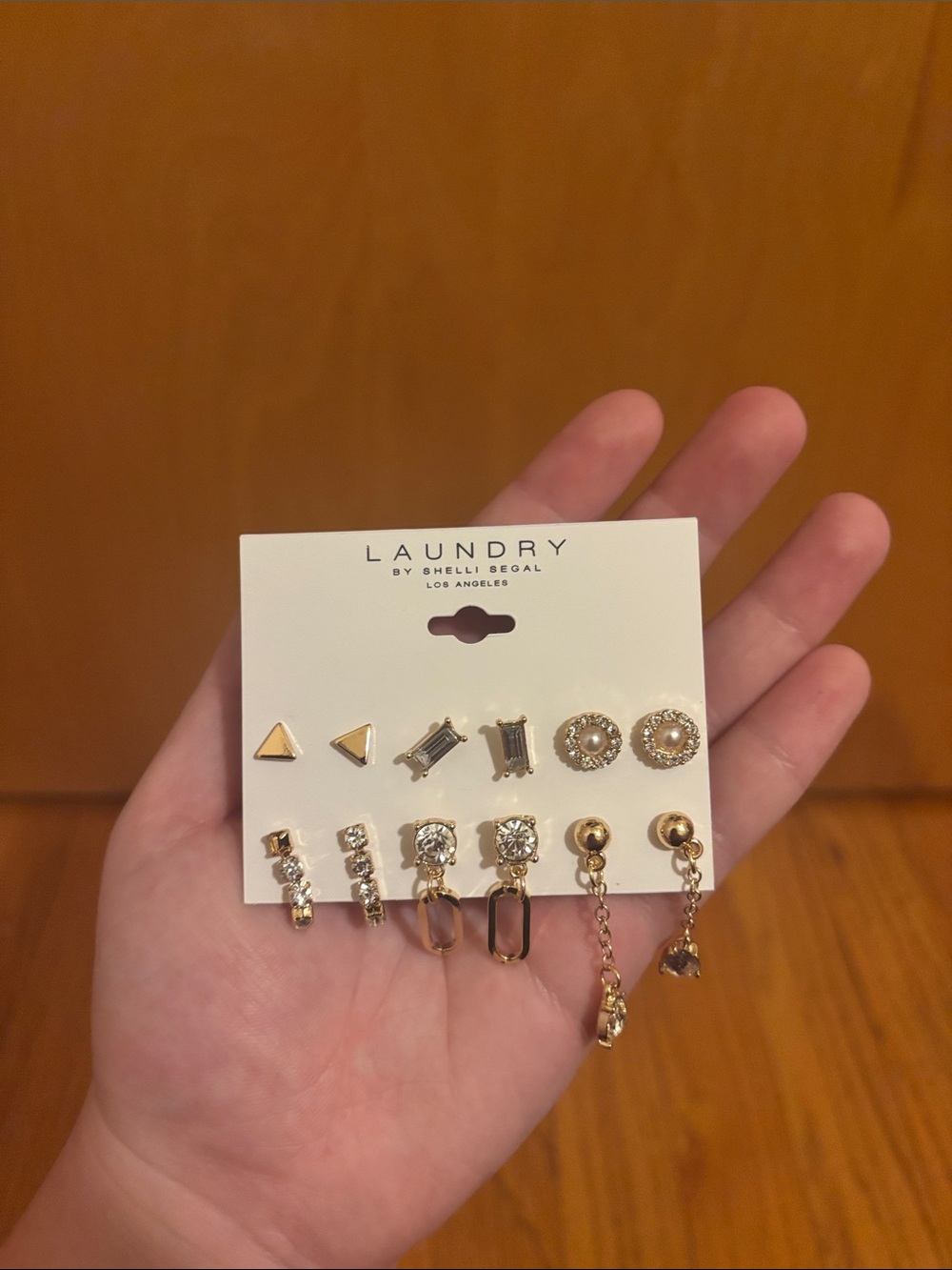 Laundry By Shelli Segal Gold Mixed Earring Set